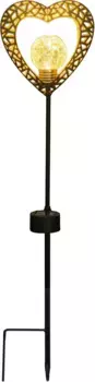 Nve Светодиодный солнечный светильник "Сердце" Высота: 59,00 см., цвет schwarz, gold