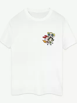 NW2 Белая футболка для взрослых The Powerpuff Girls Hug George., белый