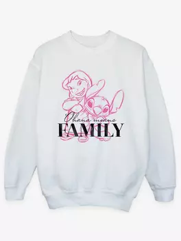 NW2 Disney Lilo & Stitch Ohana Sketch Детская белая толстовка George., белый