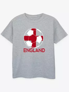 NW2 Football England Football Детская серая футболка с принтом George., серый