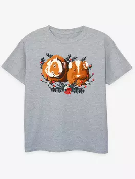 NW2 Pets Пара морских свинок Детская серая футболка с принтом George., серый