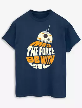 NW2 Star Wars BB8 Slogan Adult Navy Футболка с принтом George., нави