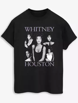 NW2 Whitney Houston Multiple Adult Black Футболка с принтом George., черный