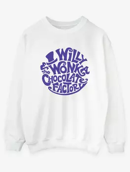 NW2 Willy Wonka Factory Logo Взрослая белая толстовка George., белый