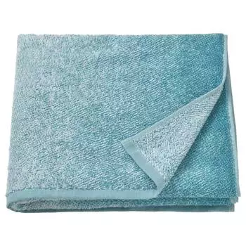NYCKELN Банное полотенце, белый/бирюзовый, 70x140 см IKEA