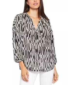 NYDJ Paulina Блуза в крестьянском стиле, цвет multi