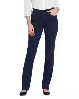 NYDJ Petite Marilyn High Rise Straight Jeans in Black - Прямые джинсы с высокой посадкой NYDJ Petite Marilyn черного цвета NYDJ, черный
