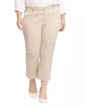 NYDJ Plus Piper Feather Брюки Джинсы, бежевый