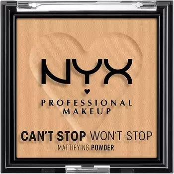 Nyx Can't Stop Won't Stop Matting Прессованная пудра оттенка LIGHT Nyx Professional Makeup