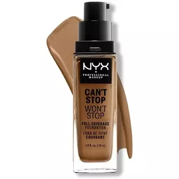 Nyx Can't Stop Won't Stop Тональный крем с полным покрытием, мускатный орех, 30 мл Nyx Professional Makeup