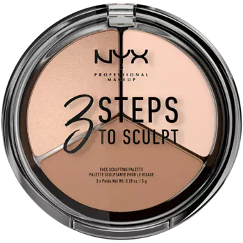 NYX Professional Makeup 3 Steps To Sculpt палетка для контуринга светлого лица, 5 г