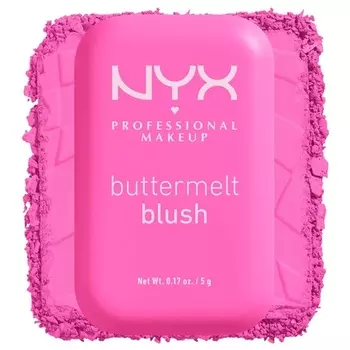 NYX PROFESSIONAL MAKEUP Buttermelt Powder Blush Устойчивые к выцветанию и переносу румяна Vegan Formula My Butta Half 01 0,17 унции