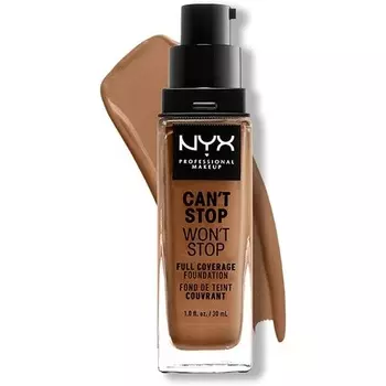 NYX Professional Makeup Can't Stop Won't Stop Тональный крем с полным покрытием Vegan Formula Matte Finish Warm Caramel 15.7