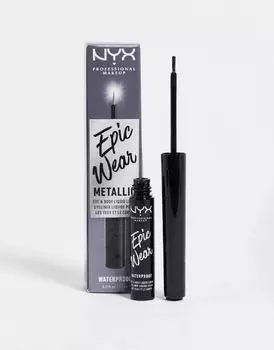 NYX Professional Makeup Epic Wear Жидкая подводка для глаз металлик цвета Gunmetal