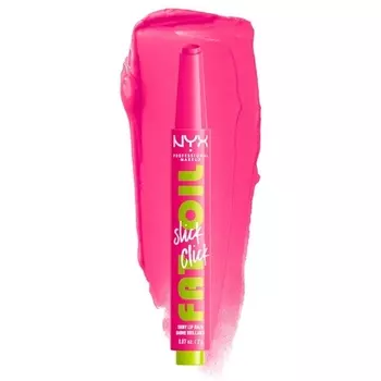 NYX PROFESSIONAL MAKEUP Fat Oil Slick Click Легкий составляемый пигментированный веганский бальзам для губ Thriving 08