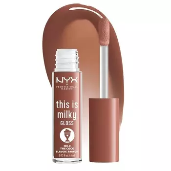 NYX PROFESSIONAL MAKEUP This Is Milky Gloss Блеск для губ с 12-часовым увлажнением Vegan - Milk The Coco Молочные коктейли с ароматом темного шоколада
