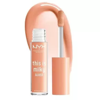 NYX Professional Makeup This Is Milky Gloss Vegan Lip Gloss 12-часовое увлажняющее молочко и прозрачный медовый оттенок Hunny