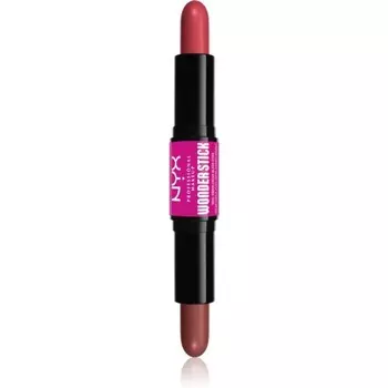 NYX Professional Makeup Wonder Stick Cream Blush двусторонний карандаш для губ оттенка 03 Coral N Deep Peach 2x4 г