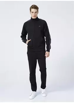 O-образный вырез, обычный черный мужской спортивный костюм Skechers