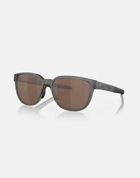 Oakley - Actuator - солнцезащитные очки прямоугольной формы матового дымчато-серого цвета с коричневыми зеркальными линзами
