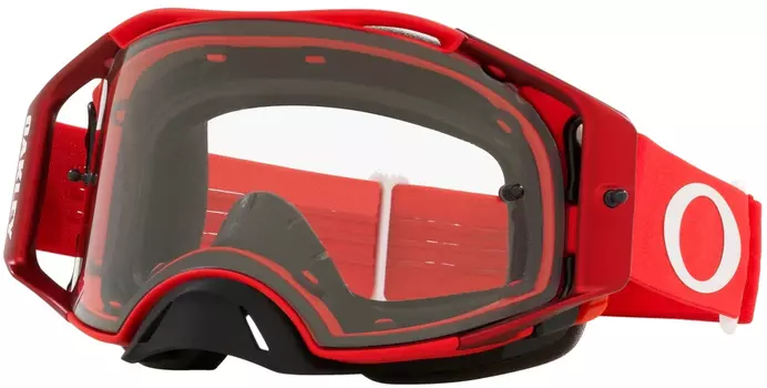 Очки Oakley Airbrake Clear для мотокросса, красный/белый