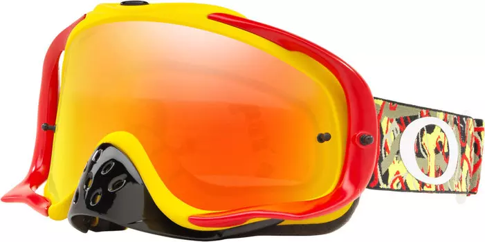 Oakley Crowbar Camo Vine Мотокросс очки, красный/желтый