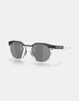 Oakley - Hstn - Круглые поляризационные солнцезащитные очки матового черного цвета с серыми зеркальными линзами
