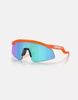 Oakley - Hydra - солнцезащитные очки с флуоресцентной оранжевой маской и синими зеркальными линзами