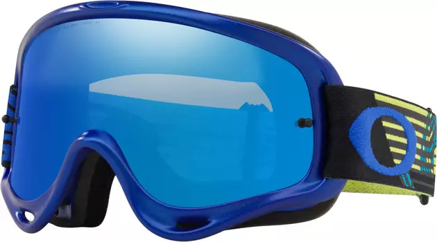 Очки Oakley O-Frame Circuit Yellow Blue для мотокросса с надписью