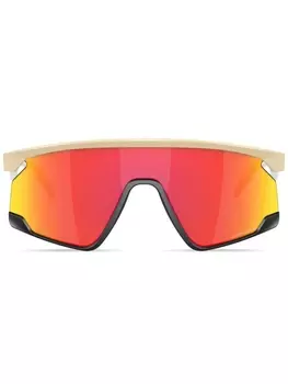 Oakley солнцезащитные очки BXTR в массивной оправе, коричневый