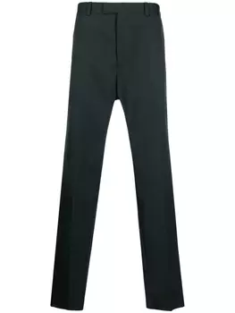 OAMC прямые брюки с контрастной строчкой, зеленый