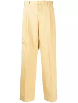 OAMC прямые брюки со складками, желтый