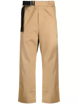OAMC Regs tappered-leg cropped trousers, коричневый