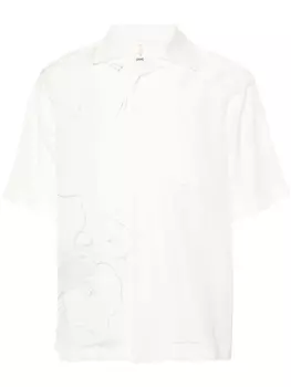 OAMC рубашка с короткими рукавами и принтом, белый