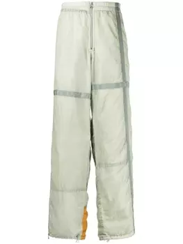 OAMC рубашка со вставками и вышитым логотипом, зеленый