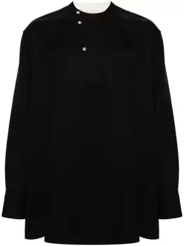 OAMC шерстяная рубашка асимметричного кроя, черный
