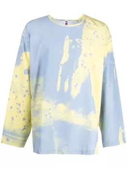 OAMC топ с широкими рукавами и контрастной вставкой, синий