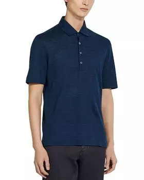 Oasi Lino Поло из льна Regular Fit ZEGNA, синий