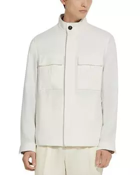 Oasi Lino Regular Fit Льняная Полевая Куртка ZEGNA, белый