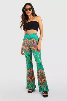 Объединенные брюки с принтом пейсли Boohoo, зеленый
