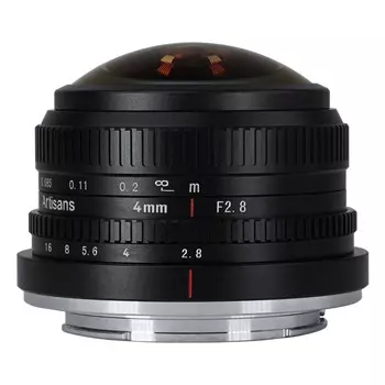 Объектив 7Artisans 4mm f/2.8 Circular Fisheye, Sony E Mount, черный