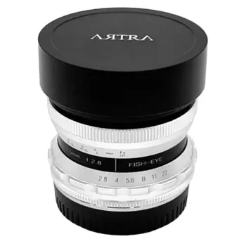 Объектив Artra Lab Oculilumen 7.5mm f/2.8 Fisheye, Fujifilm X Mount, серебристый