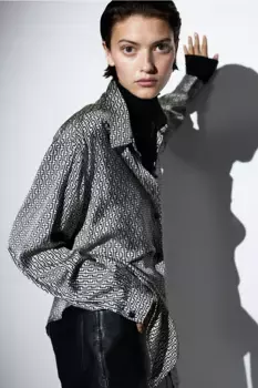 Объемная блузка H&M, бежевый