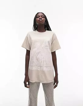 Объемная футболка с рисунком Topshop Metallica