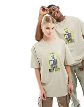 Объемная футболка унисекс Weekday с каменным принтом Beyond Reality эксклюзивно для ASOS