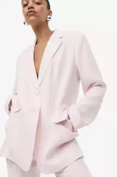 Объемная куртка H&M, розовый