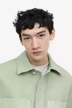 Объемная куртка из габардина H&M, зеленый
