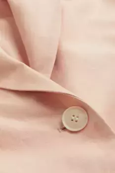 Объемная куртка из смесового льна H&M, бежевый