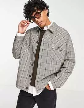 Объемная куртка в клетку в стиле вестерн ASOS DESIGN