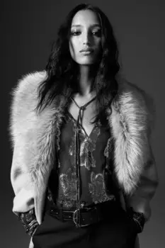 Объемная рубашка с металлической нитью ZARA, коричневый